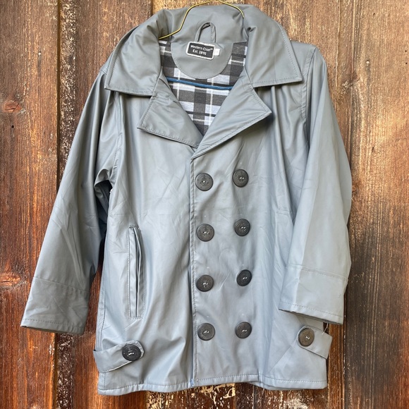 Western Chief Trench Raincoat Grey with Flannel Lining Vented Armpit Siz… - Picture 1 of 14